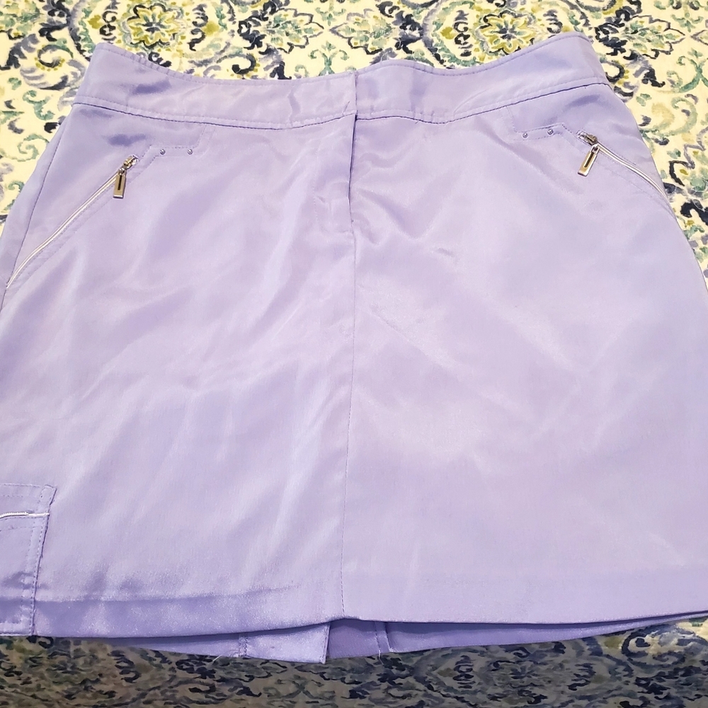 Izod Lilac Women's Golf Skort with Zip Pockets